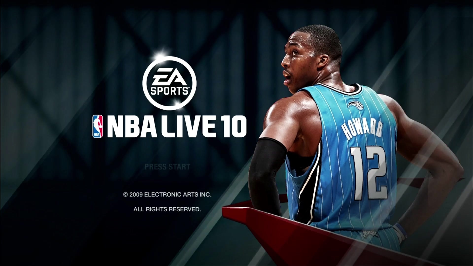 NBA Live 10 title screen for Xbox 360